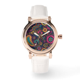Modern blomsterdriven paisley eWatch klocka