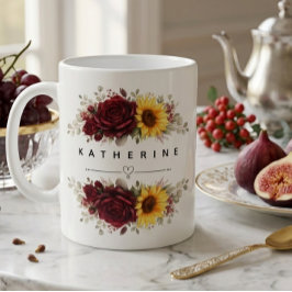 Modern blomsterestetisk elegant dimmig titeldesign jumbo mugg