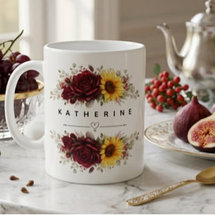 Modern blomsterestetisk elegant dimmig titeldesign jumbo mugg