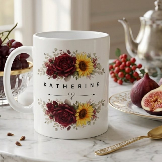 Modern blomsterestetisk elegant dimmig titeldesign jumbo mugg (Skapare uppladdad)
