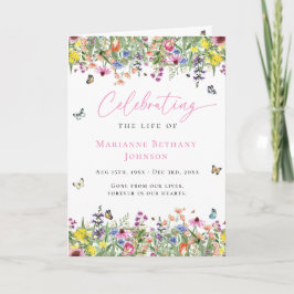 Modern blomsterfirande av livets begravning program