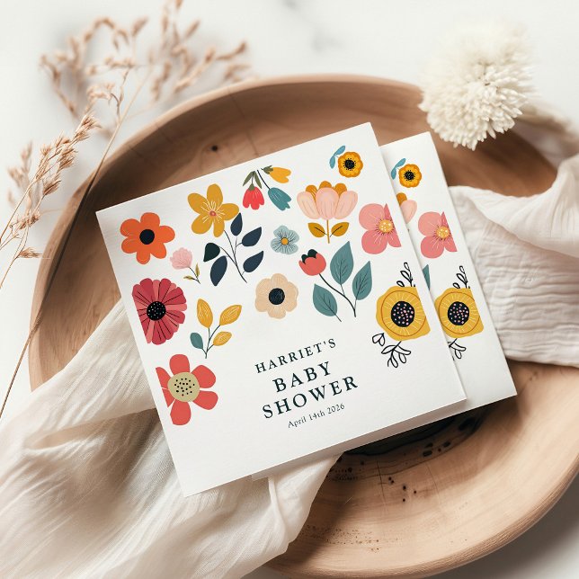 Modern blomsterförberedelse för bebis pappersservett (Skapare uppladdad)