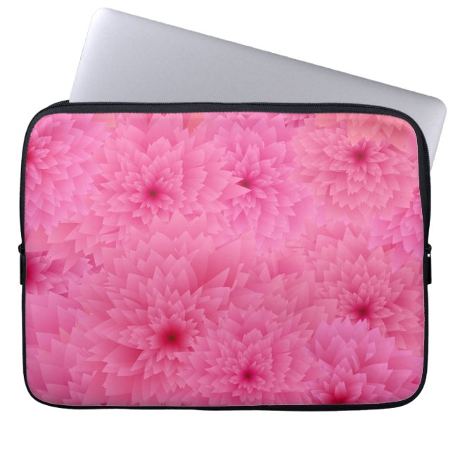 Modern blomsterformad elektronikväska med djärvt r laptop fodral (Framsidan)