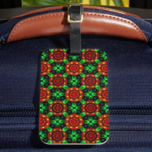 Modern blomstergalenskap boho elegant abstrakt mön bagagebricka