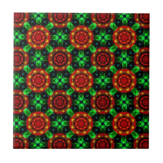 Modern blomstergalenskap boho elegant abstrakt mön kakelplatta (Framsidan)