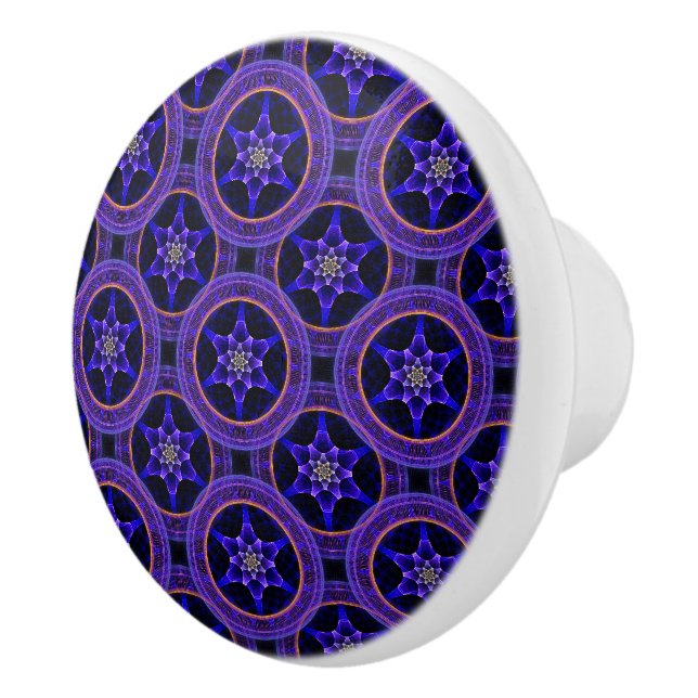 Modern blomstergalenskap boho elegant abstrakt mön knopp (Höger)