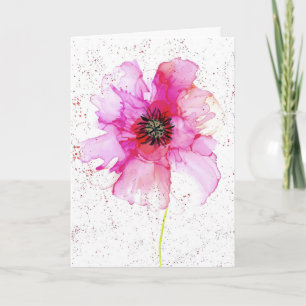 Modern blomsterglänne konst tack kort