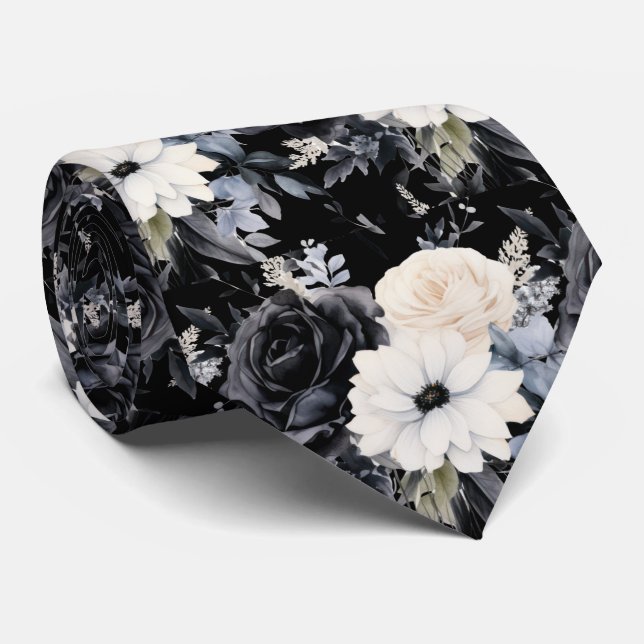 Modern blomsterhalsduk | Formella speciella tillfä Slips (Rullad)