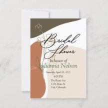 Modern blomsterinbjudan