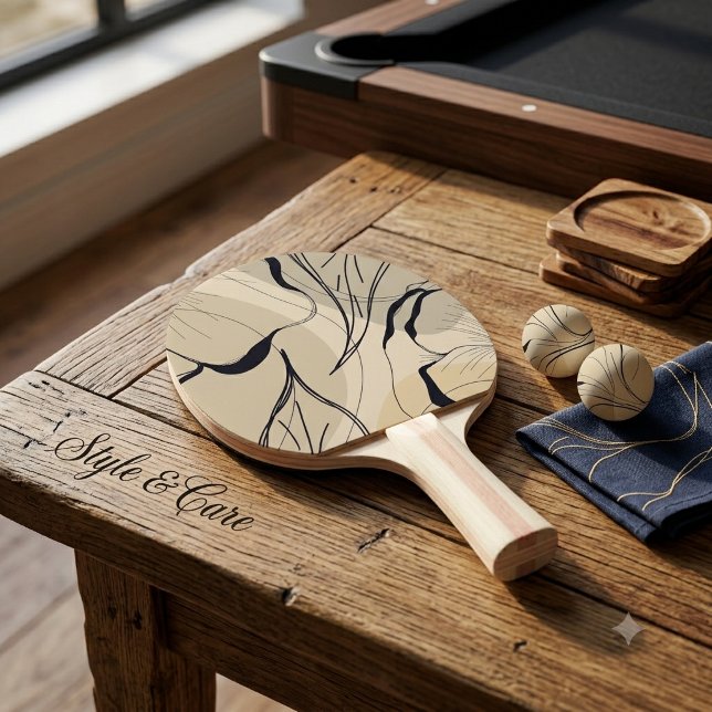 Modern blomsterkonst pingisracket stil (Contemporary Floral Art Ping Pong Paddle Style)