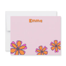 Modern blomsterkort med flat design