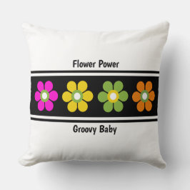 Modern blomsterkraft i mitten av århundradet kudde