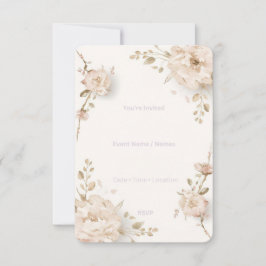 Modern blomsterlig inbjudningskort Elegant botanis