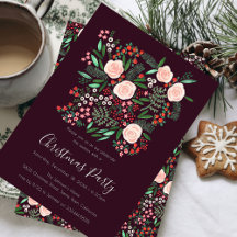 Modern blomsterlig julfest