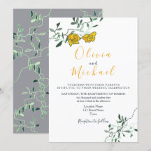 Modern blomsterlig Minimony-bröllop