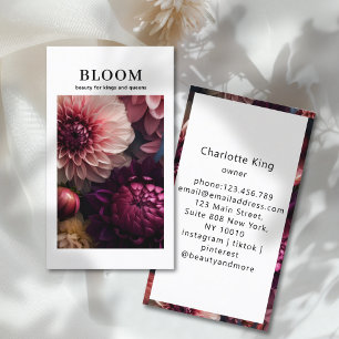 Modern blomstersalong visitkort