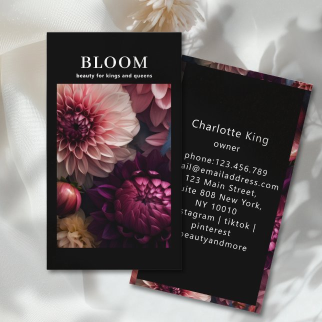 Modern blomstersalong visitkort (Modern Flower Business Card)