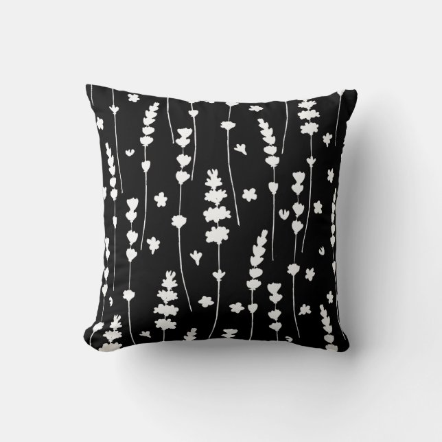 Modern blomstertapet kudde (Framsida)