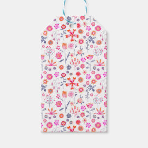 Modern Blomsterträdgård Presentetikett