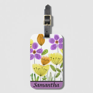 Modern Blomsterträdgård, sommartid, Personlig Bagagebricka