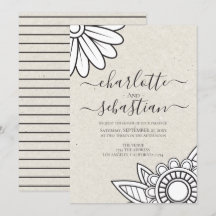 Modern blomstrande typografi Stil Bröllop