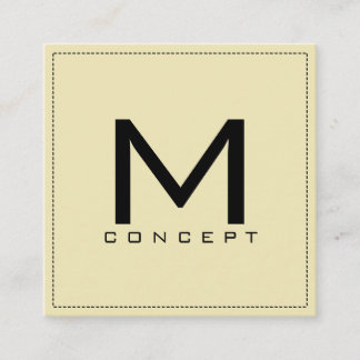 Modern Blond i Monogram Professionell Elegant Fyrkantigt Visitkort