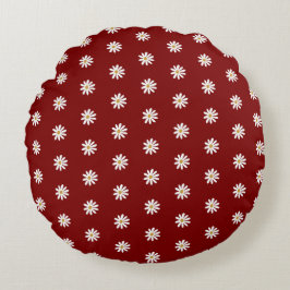 Modern Blooming Floral Round Home Pillow Rund Kudde