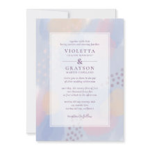 Modern Blue Abstrakt Art Bröllop