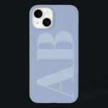 Modern blue and grey initial Minimal Monogram Case<br><div class="desc">Modern blue and grey initial Minimal Monogram Case
monogram initials modern minimal bestseller gift for her christmas birthday contemporary Case iPhone
monogram, modern, minimal bestseller, gift for her, christmas, birthday, contemporary, custom initial, gifts for friends, blue and grey</div>
