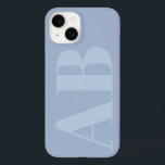 Modern blue and grey initial Minimal Monogram Case<br><div class="desc">Modern blue and grey initial Minimal Monogram Case
monogram initials modern minimal bestseller gift for her christmas birthday contemporary Case iPhone
monogram, modern, minimal bestseller, gift for her, christmas, birthday, contemporary, custom initial, gifts for friends, blue and grey</div>