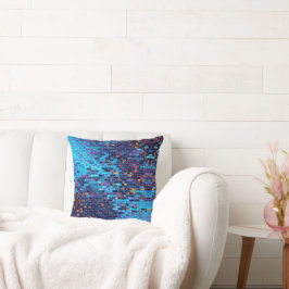 Modern Blue and Rosa Brick Design Dekorativ kudde