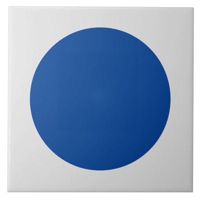 Modern Blue and White Polka dot mönster Tile Kakelplatta (Framsidan)