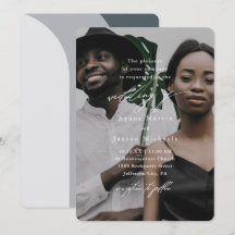 Modern Blue Arches One Photo Bröllop