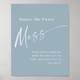 Modern Blue Baby Shower Poster
