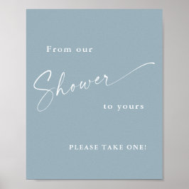 Modern Blue Baby Shower Poster