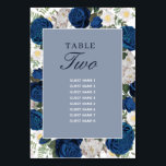 Modern Blue Blommigt Watercolor Elegant bröllop Bordsnummer<br><div class="desc">En modern blå och vit blommigt bröllop-design med vattenfärgade blommor. Den här contemporaryns moderna bröllop-design är perfekt för alla säsonger, Vår, Sommar, Fall, Vinter. En elegant blå och vit ros och en grön illustration av vattenfärgen. En klassisk blå blommigt med temat bröllop bordsnummer design med modernt elegant inslag. Det finns...</div>