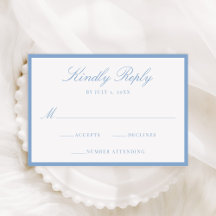 Modern Blue Border Wedding