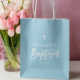 Modern Blue Boy Baptism