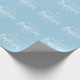 Modern Blue Boy Baptism Presentpapper