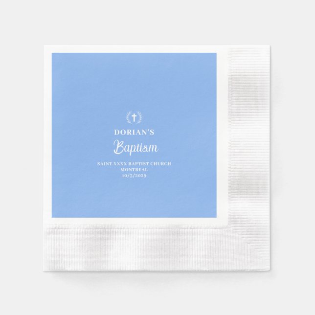 Modern Blue Boy | Dop | Tack  Pappersservett (Framsidan)