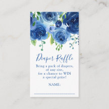 Modern Blue Boy Shower Diaper Raffle