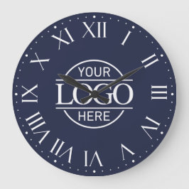 Modern Blue Branded Company Business Logotyp Anpas Stor Klocka