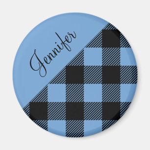 Modern Blue Buffalo Play Namn Magnet