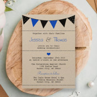 Modern Blue Bunting Bröllop-samling