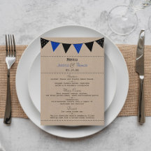 Modern Blue Bunting Bröllop-samling