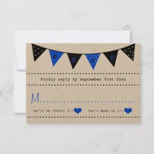 Modern Blue Bunting Bröllop-samling OSA Kort