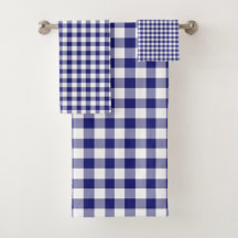 Modern Blue Checked Gingham Mönster