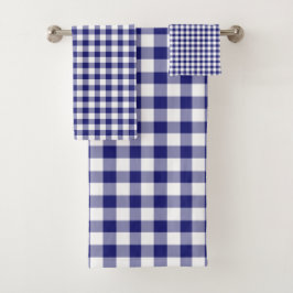 Modern Blue Checked Gingham Mönster