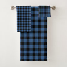 Modern Blue Checked Gingham Mönster