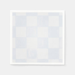 Modern Blue Checkered Baby Shower  Pappersservett